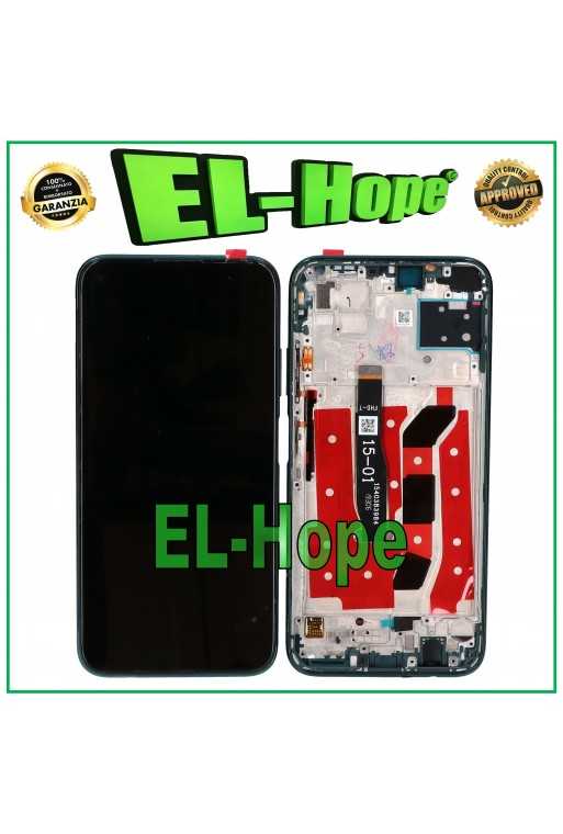 DISPLAY LCD FRAME PER HUAWEI P40 LITE JNY-L21A JNY-LX1 TOUCH SCREEN VETRO VERDE
