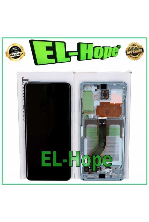 DISPLAY LCD ORIGINALE TOUCH + FRAME SAMSUNG GALAXY S20+ PLUS SM-G985 G986 5G BLU DISPLAY LCD ORIGINALE TOUCH + FRAME SAMSUNG GALAXY S20+ PLUS SM-G985 G986 5G BLU