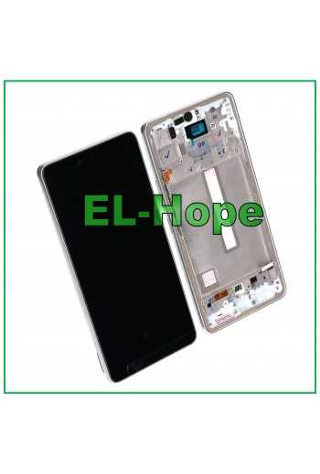 DISPLAY LCD OLED PER SAMSUNG GALAXY A53 5G 2022 SM A536 A536B TOUCH FRAME BIANCO