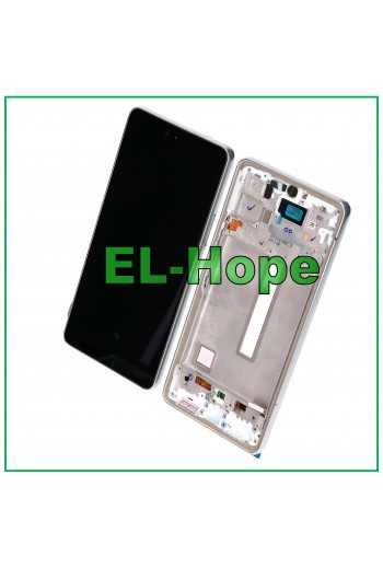 DISPLAY LCD OLED PER SAMSUNG GALAXY A53 5G 2022 SM A536 A536B TOUCH FRAME BIANCO