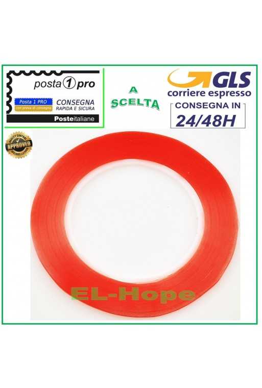 NASTRO BIADESIVO ALTA TENUTA 2mm INCOLLA DISPLAY TOUCH CELLULARI TABLET 25 METRI NASTRO BIADESIVO ALTA TENUTA 2mm INCOLLA DISPLAY TOUCH CELLULARI TABLET 25 METRI