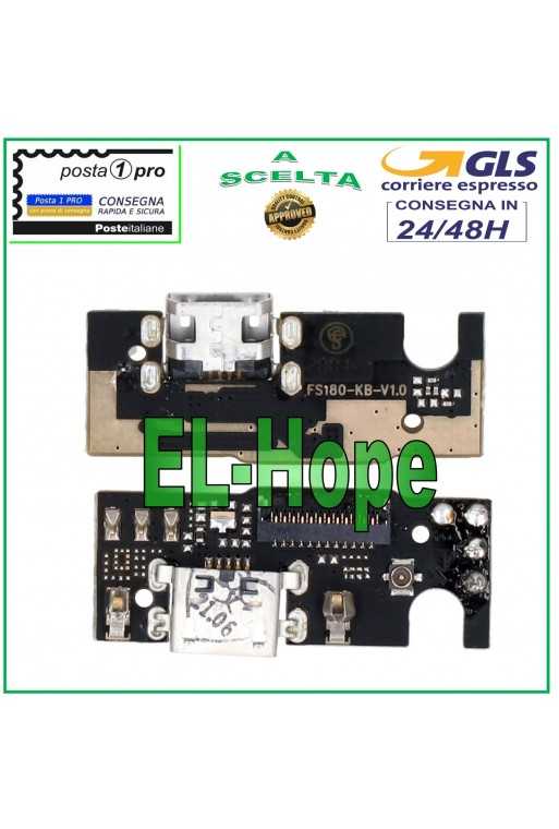 CONNETTORE RICARICA PER TCL 205 4187D PCB DOCK MICRO USB DI CARICA