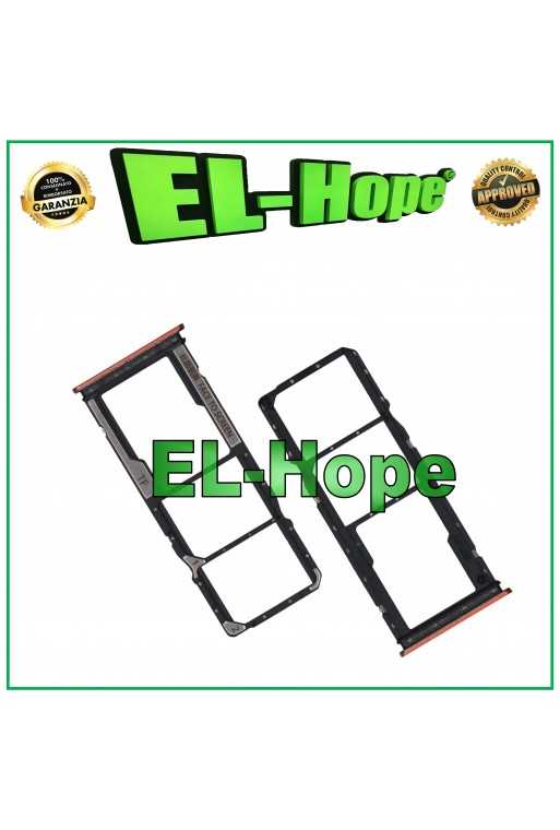 SLOT CARRELLO LETTORE VANO SCHEDA SIM SD XIAOMI REDMI 9 9i 9A 9C 9AT 10A ARANCIO SLOT CARRELLO LETTORE VANO SCHEDA SIM SD XIAOMI REDMI 9 9i 9A 9C 9AT 10A ARANCIO