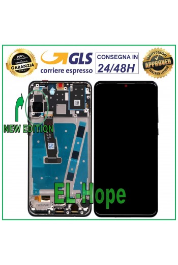 DISPLAY LCD FRAME HUAWEI P30 LITE NEW EDITION 24 MP TOUCH SCREEN ASSEMBLATO NERO