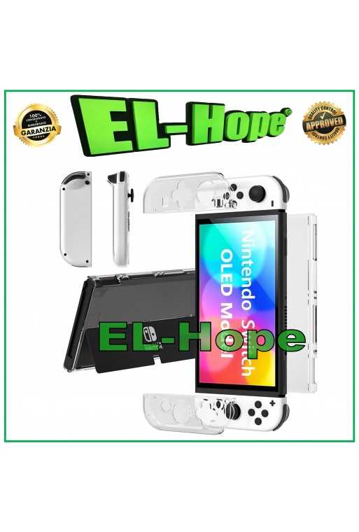 CUSTODIA TRASPARENTE IN PVC CASE COVER RIGIDA ANTIURTO PER NINTENDO SWITCH OLED CUSTODIA TRASPARENTE IN PVC CASE COVER RIGIDA ANTIURTO PER NINTENDO SWITCH OLED