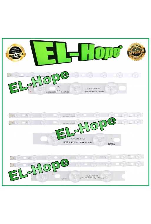 KIT 5 BARRE STRIP LED PER TV 39" VESTEL A B C TYPE LB93DZ LB94DZ LB95DZ KIT 5 BARRE STRIP LED PER TV 39" VESTEL A B C TYPE LB93DZ LB94DZ LB95DZ