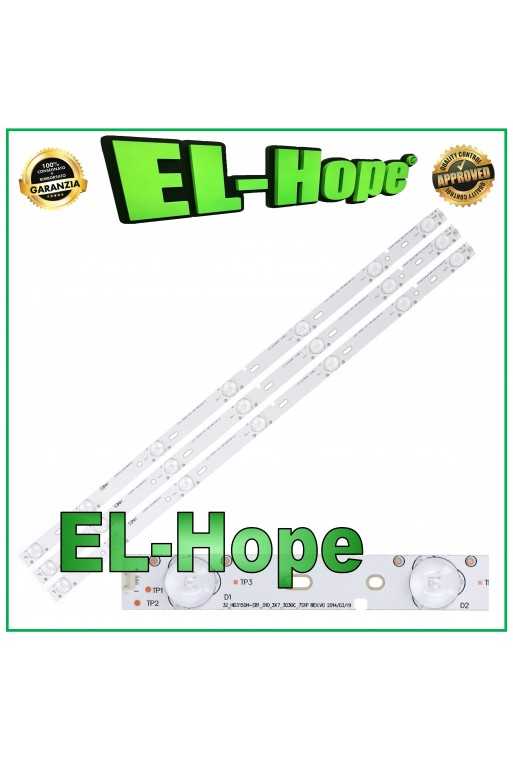 KIT 3 BARRE 7 LED TV 32" HISENSE 32-HD315DH-B21-3X7-3030C-7S1P LED32 K188 220 KIT 3 BARRE 7 LED TV 32" HISENSE 32-HD315DH-B21-3X7-3030C-7S1P LED32 K188 220