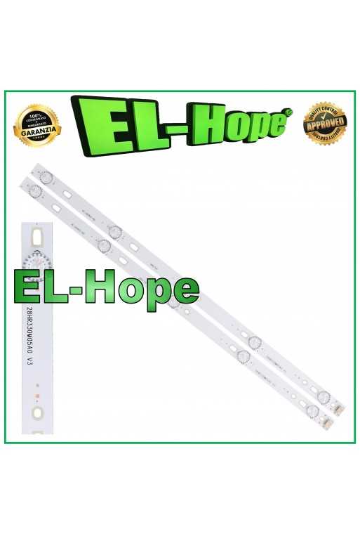 KIT 2 BARRE STRIP 5 LED PER TV 28" AKAI 4C-LB2805-HQ1 28D2700 28HR330M05A0 V3 KIT 2 BARRE STRIP 5 LED PER TV 28" AKAI 4C-LB2805-HQ1 28D2700 28HR330M05A0 V3