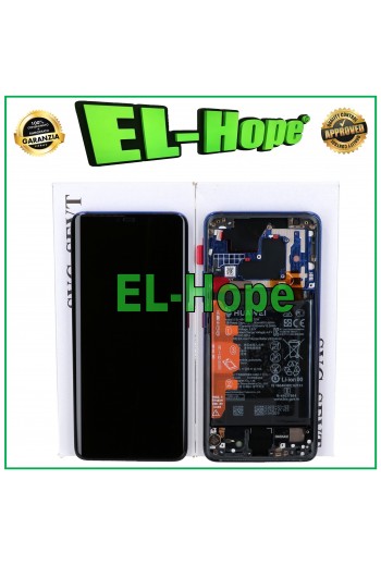 DISPLAY LCD TOUCH FRAME BATTERIA ORIGINALE HUAWEI MATE 20 PRO LYA-L09 TWILIGHT