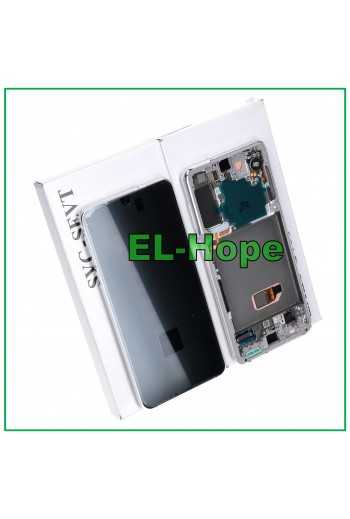 DISPLAY TOUCH + LCD FRAME ORIGINALE SERVICE SAMSUNG GALAXY S21 SM G991 BIANCO