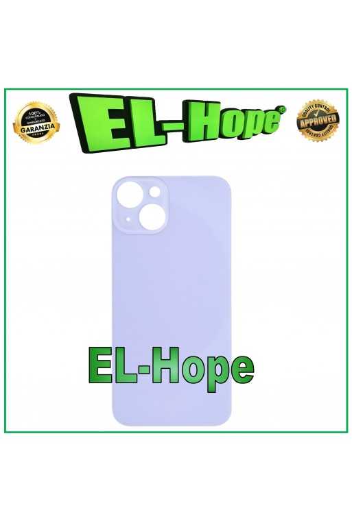 VETRO SCOCCA POSTERIORE COPRI BATTERIA PER IPHONE 14 BACK COVER BIG HOLE VIOLA VETRO SCOCCA POSTERIORE COPRI BATTERIA PER IPHONE 14 BACK COVER BIG HOLE VIOLA