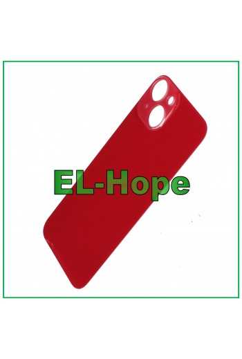 VETRO SCOCCA POSTERIORE COPRI BATTERIA PER IPHONE 14 BACK COVER BIG HOLE ROSSO