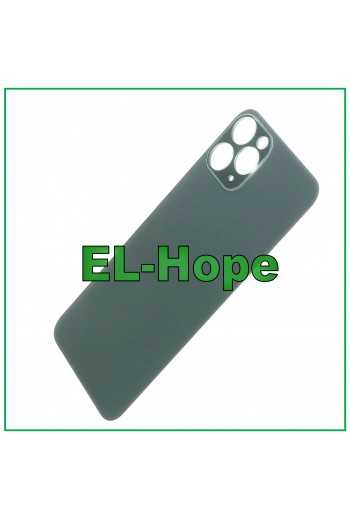 VETRO SCOCCA POSTERIORE COPRI BATTERIA PER IPHONE 11 PRO BIG HOLE VERDE NOTTE