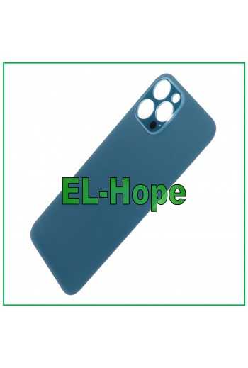 VETRO SCOCCA POSTERIORE PER IPHONE 12 PRO MAX COVER BIG HOLE BLU PACIFICO