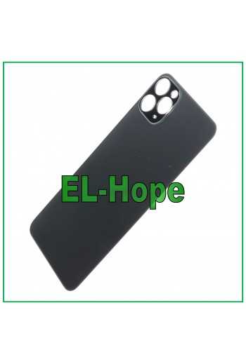 VETRO SCOCCA POSTERIORE PER IPHONE 11 PRO MAX COVER BIG HOLE GRIGIO SIDERALE