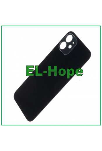VETRO SCOCCA POSTERIORE COPRI BATTERIA PER IPHONE 12 BACK COVER BIG HOLE NERO