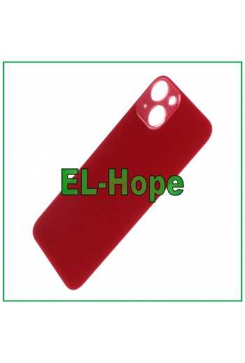VETRO SCOCCA POSTERIORE COPRI BATTERIA PER IPHONE 13 BACK COVER BIG HOLE ROSSO