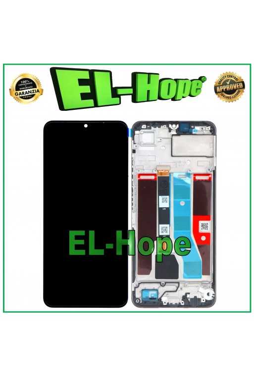 DISPLAY LCD + FRAME PER OPPO REALME C51 RMX3830 TOUCH SCREEN VETRO SCHERMO NERO