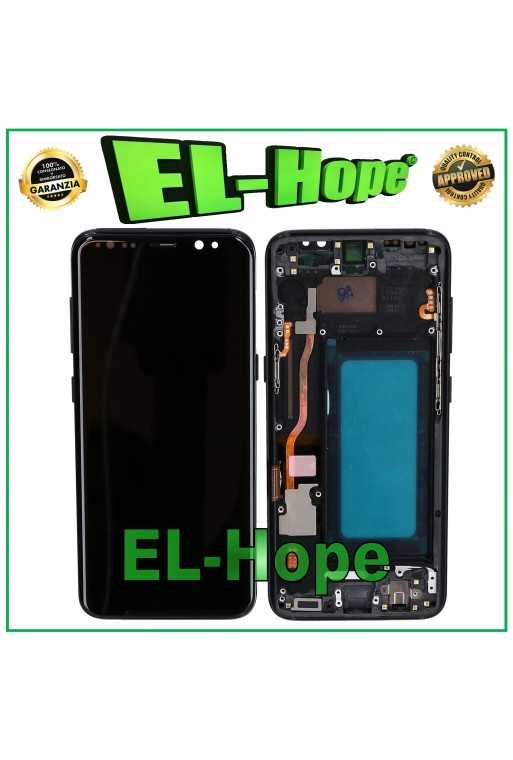 DISPLAY LCD TFT + FRAME PER SAMSUNG GALAXY S8 SM-G950 F TOUCH SCREEN VETRO NERO DISPLAY LCD TFT + FRAME PER SAMSUNG GALAXY S8 SM-G950 F TOUCH SCREEN VETRO NERO