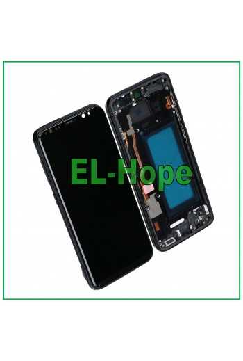 DISPLAY LCD TFT + FRAME PER SAMSUNG GALAXY S8 SM-G950 F TOUCH SCREEN VETRO NERO