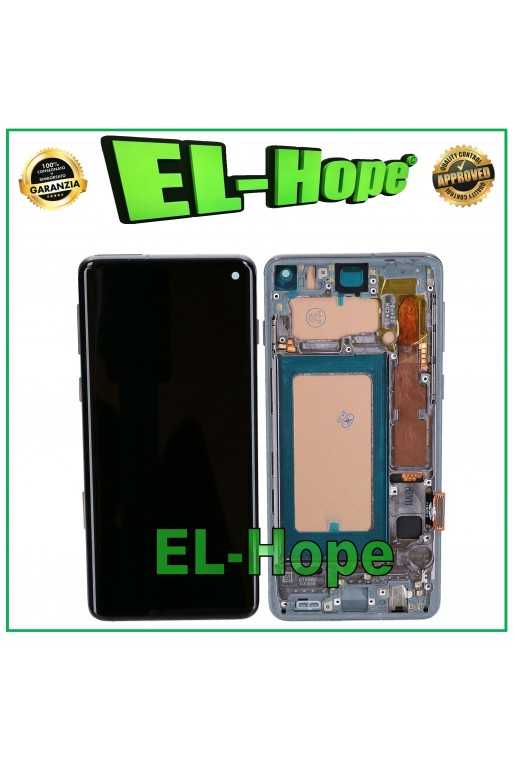 DISPLAY LCD TFT + FRAME PER SAMSUNG GALAXY S10 SM-G973F TOUCH SCREEN VETRO NERO DISPLAY LCD TFT + FRAME PER SAMSUNG GALAXY S10 SM-G973F TOUCH SCREEN VETRO NERO