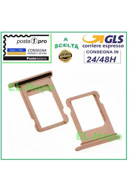SLOT CARRELLO VANO PORTA NANO SIM CARD SCHEDA PER APPLE IPHONE 8 8G 8+ PLUS ROSA SLOT CARRELLO VANO PORTA NANO SIM CARD SCHEDA PER APPLE IPHONE 8 8G 8+ PLUS ROSA