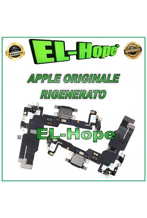 FLAT CONNETTORE DI RICARICA RIGENERATO ORIGINALE APPLE IPHONE 15 NERO FLAT CONNETTORE DI RICARICA RIGENERATO ORIGINALE APPLE IPHONE 15 NERO