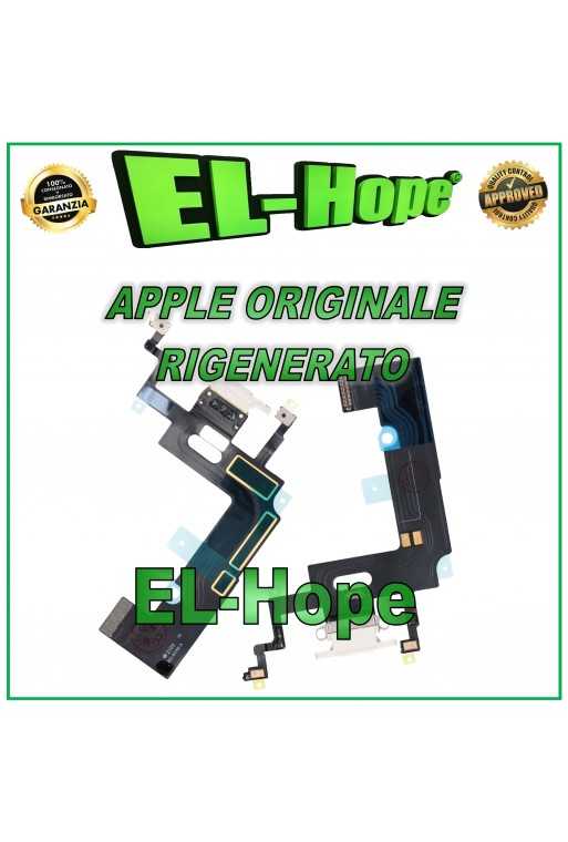 FLAT CONNETTORE DI RICARICA RIGENERATO ORIGINALE APPLE IPHONE XR BIANCO FLAT CONNETTORE DI RICARICA RIGENERATO ORIGINALE APPLE IPHONE XR BIANCO