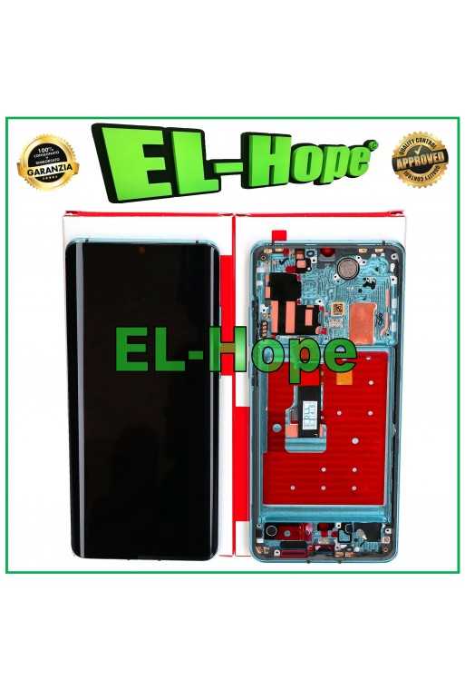 DISPLAY FRAME TOUCH PARI ORIGINALE SERVICE PER HUAWEI P30 PRO VOG-L09 AURORA BLU DISPLAY FRAME TOUCH PARI ORIGINALE SERVICE PER HUAWEI P30 PRO VOG-L09 AURORA BLU