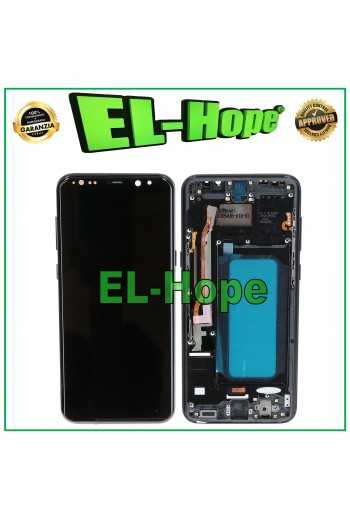 DISPLAY LCD TFT FRAME PER SAMSUNG GALAXY S8 PLUS SM-G955 TOUCH SCREEN VETRO NERO