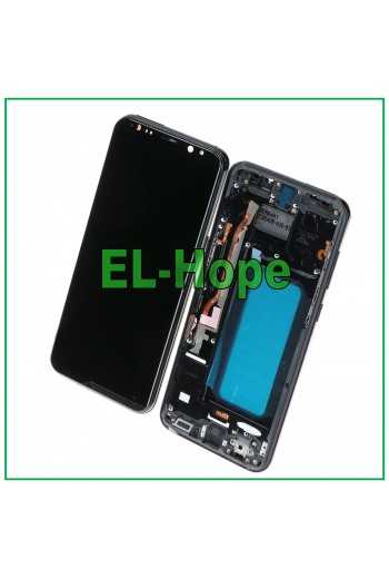 DISPLAY LCD TFT FRAME PER SAMSUNG GALAXY S8 PLUS SM-G955 TOUCH SCREEN VETRO NERO