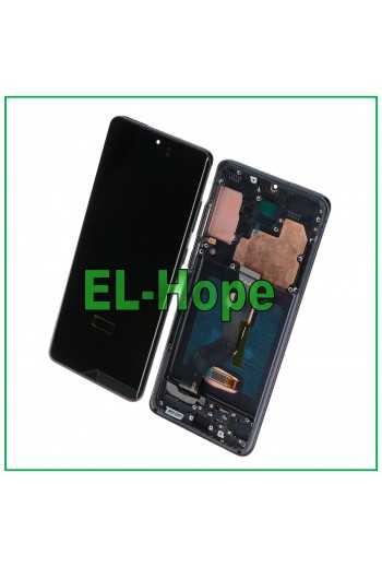 DISPLAY LCD FRAME OLED PER SAMSUNG GALAXY S20 PLUS SM G985 G986 TOUCH VETRO NERO