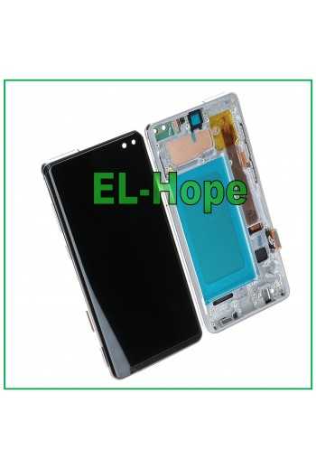 DISPLAY LCD TFT + FRAME PER SAMSUNG GALAXY S10 PLUS SM-G975F TOUCH SCREEN BIANCO