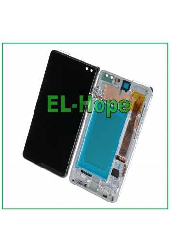 DISPLAY LCD TFT + FRAME PER SAMSUNG GALAXY S10 PLUS SM-G975F TOUCH SCREEN BIANCO
