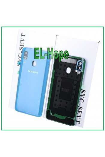 SCOCCA POSTERIORE ORIGINALE SAMSUNG GALAXY A40 SM-A405 BACK COVER VETRO BLU
