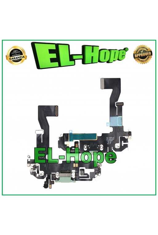 CONNETTORE RICARICA APPLE iPhone 12 FLAT FLEX MICROFONO DI CARICA VERDE GREEN CONNETTORE RICARICA APPLE iPhone 12 FLAT FLEX MICROFONO DI CARICA VERDE GREEN