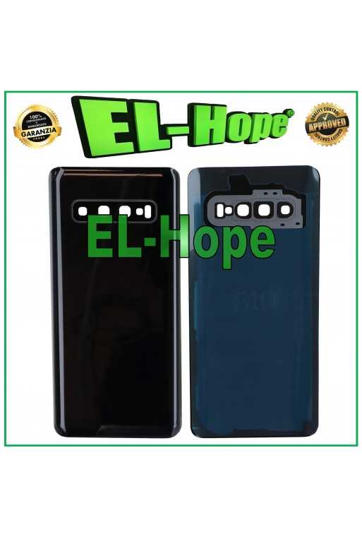 SCOCCA COPRI BATTERIA PER SAMSUNG GALAXY S10 SM-G973F COPERCHIO POSTERIORE NERO