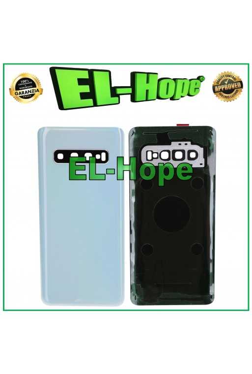 SCOCCA BATTERIA PER SAMSUNG GALAXY S10 SM-G973F COPERCHIO POSTERIORE BIANCO