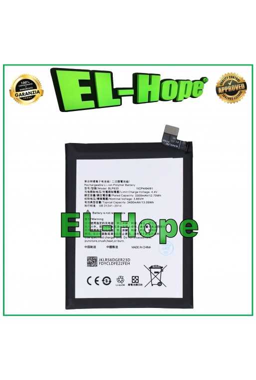 BATTERIA BLP633 PER ONEPLUS 3 A3000 A3003 / 3T A3010 3400 mAh PARI ORIGINALE BATTERIA BLP633 PER ONEPLUS 3 A3000 A3003 / 3T A3010 3400 mAh PARI ORIGINALE