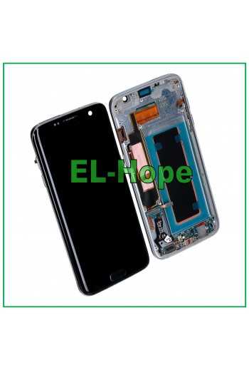 DISPLAY OLED FRAME PER SAMSUNG GALAXY S7 EDGE SM-G935 TOUCH SCREEN VETRO NERO
