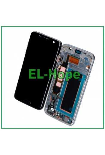 DISPLAY OLED FRAME PER SAMSUNG GALAXY S7 EDGE SM-G935 TOUCH SCREEN VETRO NERO