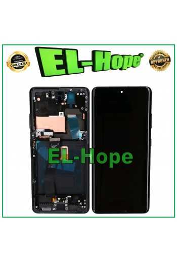 DISPLAY LCD OLED + FRAME PER SAMSUNG GALAXY S21 ULTRA SM-G998 TOUCH VETRO NERO