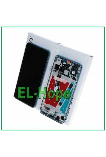 DISPLAY FRAME PARI ORIGINALE SERVICE HUAWEI P30 LITE MAR-LX1M 48 MP TOUCH BLU