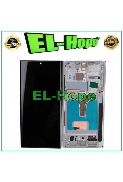 DISPLAY LCD TFT + FRAME TOUCH PER SAMSUNG GALAXY S22 ULTRA 2022 SM-S908 BIANCO DISPLAY LCD TFT + FRAME TOUCH PER SAMSUNG GALAXY S22 ULTRA 2022 SM-S908 BIANCO