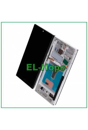DISPLAY LCD TFT + FRAME TOUCH PER SAMSUNG GALAXY S22 ULTRA 2022 SM-S908 BIANCO