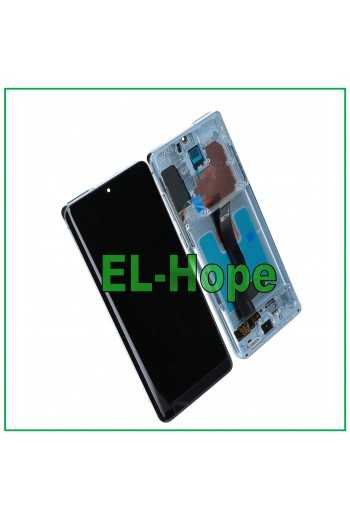 DISPLAY LCD OLED FRAME PER SAMSUNG GALAXY S20+ PLUS SM-G985 G986 TOUCH VETRO BLU