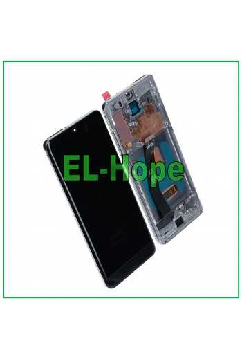 DISPLAY LCD OLED + FRAME PER SAMSUNG GALAXY S20 SM-G980 G981 TOUCH VETRO GRAY