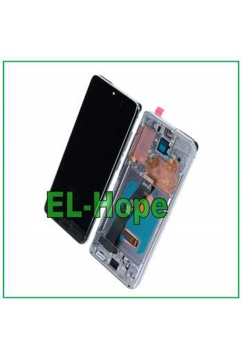 DISPLAY LCD OLED + FRAME PER SAMSUNG GALAXY S20 SM-G980 G981 TOUCH VETRO GRAY