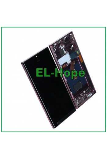 DISPLAY LCD OLED FRAME TOUCH PER SAMSUNG GALAXY S22 ULTRA 2022 SM-S908 BURGUNDY