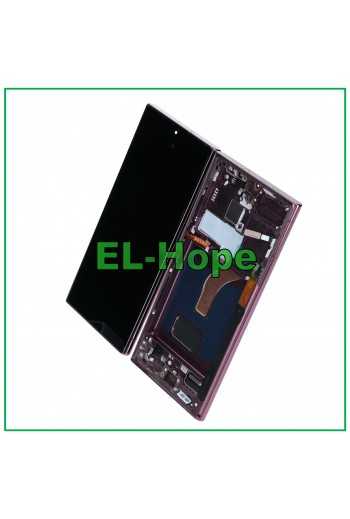 DISPLAY LCD OLED FRAME TOUCH PER SAMSUNG GALAXY S22 ULTRA 2022 SM-S908 BURGUNDY